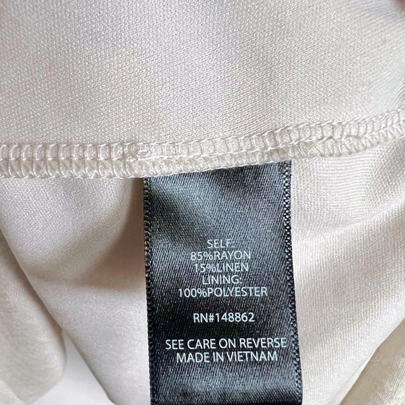 TORRID Size 4X Linen Blend MIdi Cream Button-Front Skirt - Picture 10 of 14